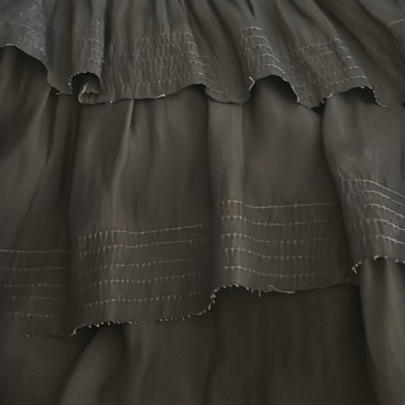 Ramy Brook Navy Blue Sleeveless Tiered Mini Dress Smocked Waist Size XS Party - Picture 7 of 9